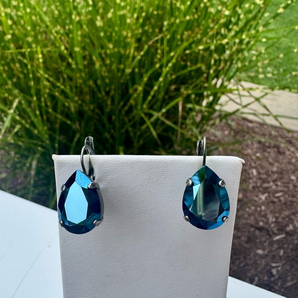 Sabika Deep Blue Teardrop Earrings